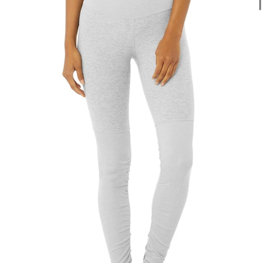 Grey High-Waist Alosoft Goddess Legging, Size S